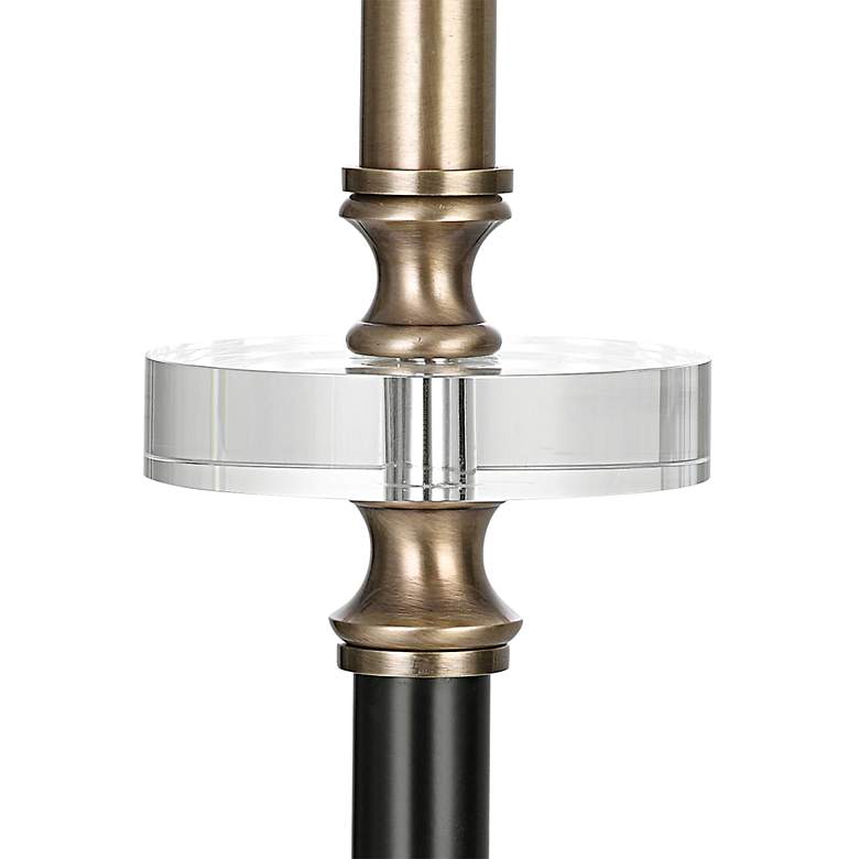 Maud Traditional Aged Black and Crystal Table Lamp