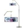 Swag Style Europa Giclee Shade Plug-In Chandelier