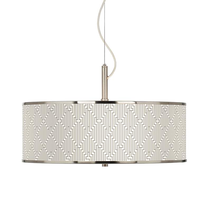Diamond Maze Giclee Glow 20" Wide Pendant Light