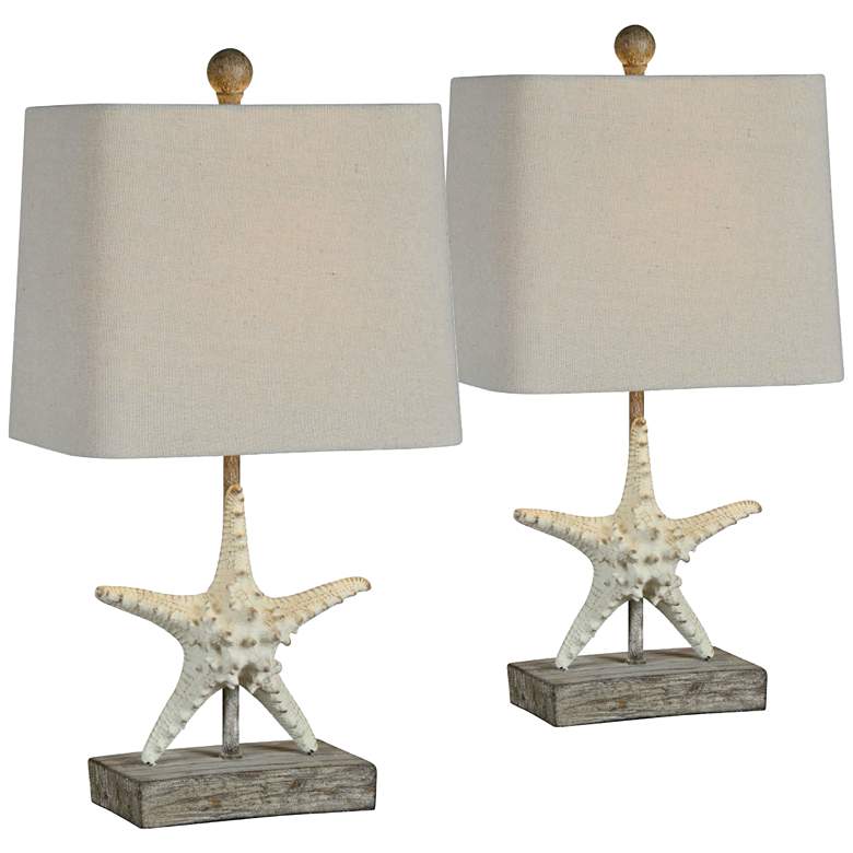 Darla Driftwood 19 1/2" High Accent Table Lamps Set of 2