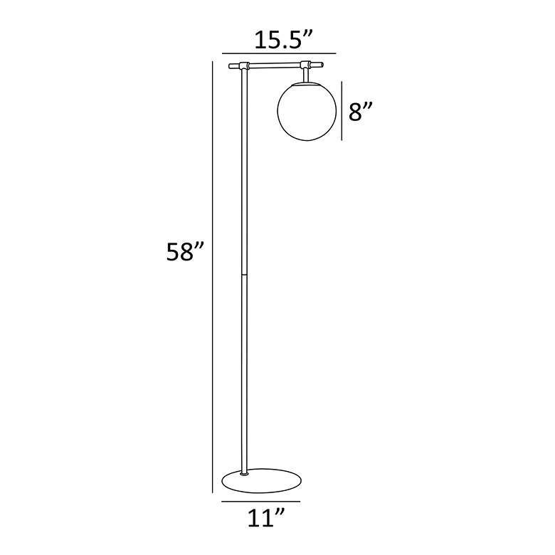 58 Lencho Floor Lamp/ Brushed Nickel