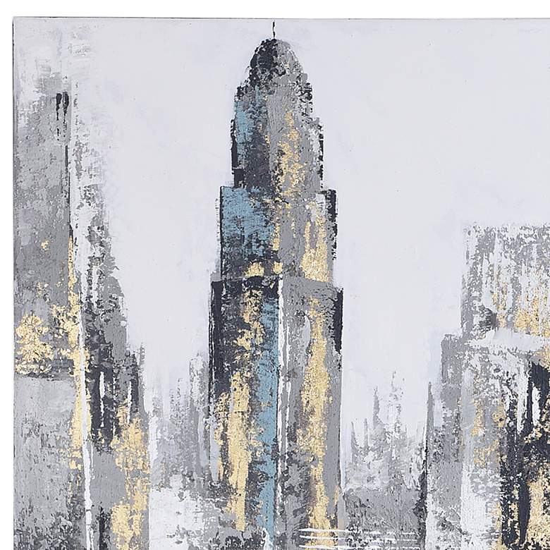 Brielle Old Contemporary City 47" High Canvas Wall Art