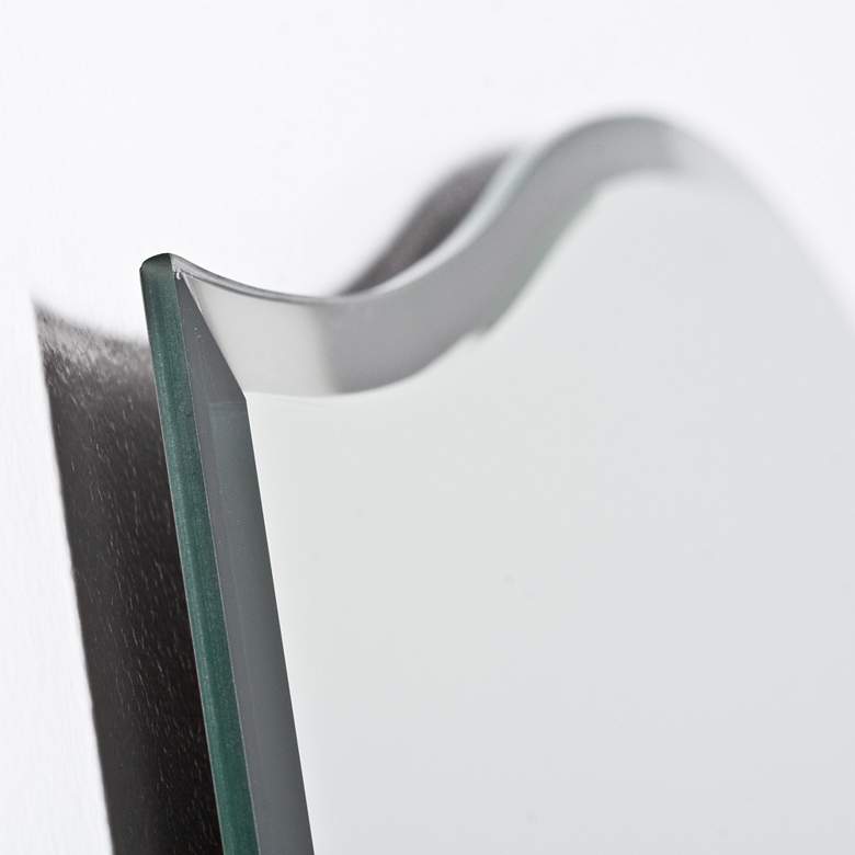 Amelia Modern 23 1/2" x 31 1/2" Arched Wall Mirror