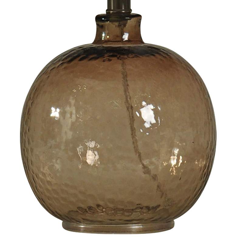 Amber Mist Accent Table Lamp w/ Oatmeal Fabric Shade