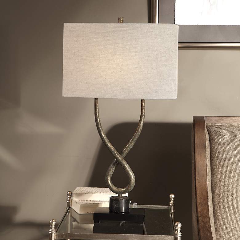 Talema Twisted Steel Base Table Lamp