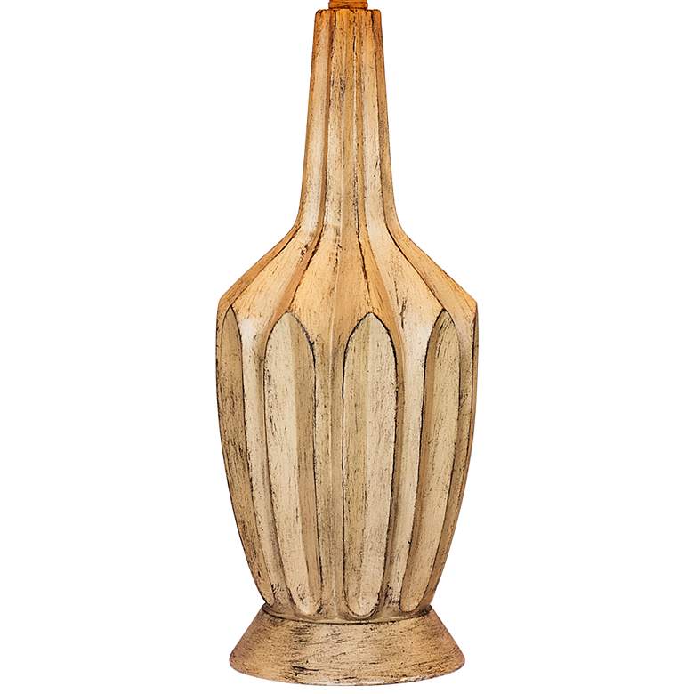 Fluted Genie Bottle Beige Table Lamp
