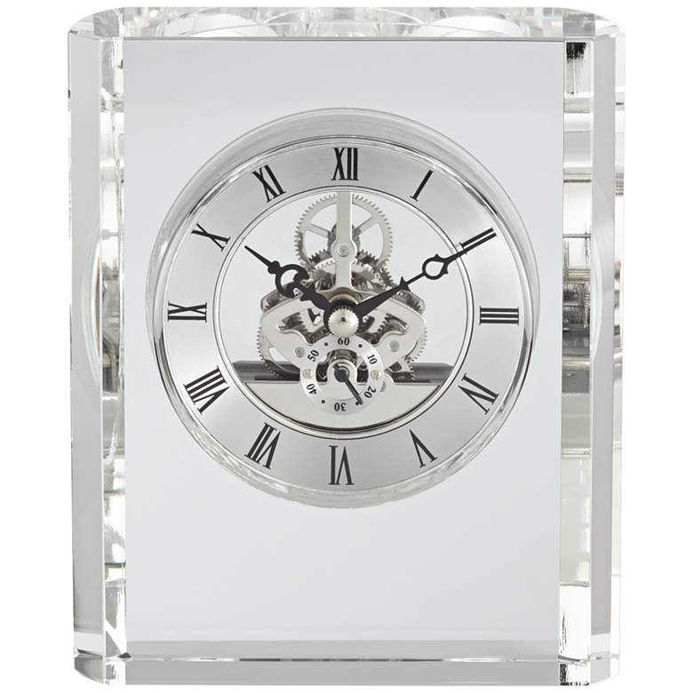 Aimee 6" High Rectangular Crystal Table Clock