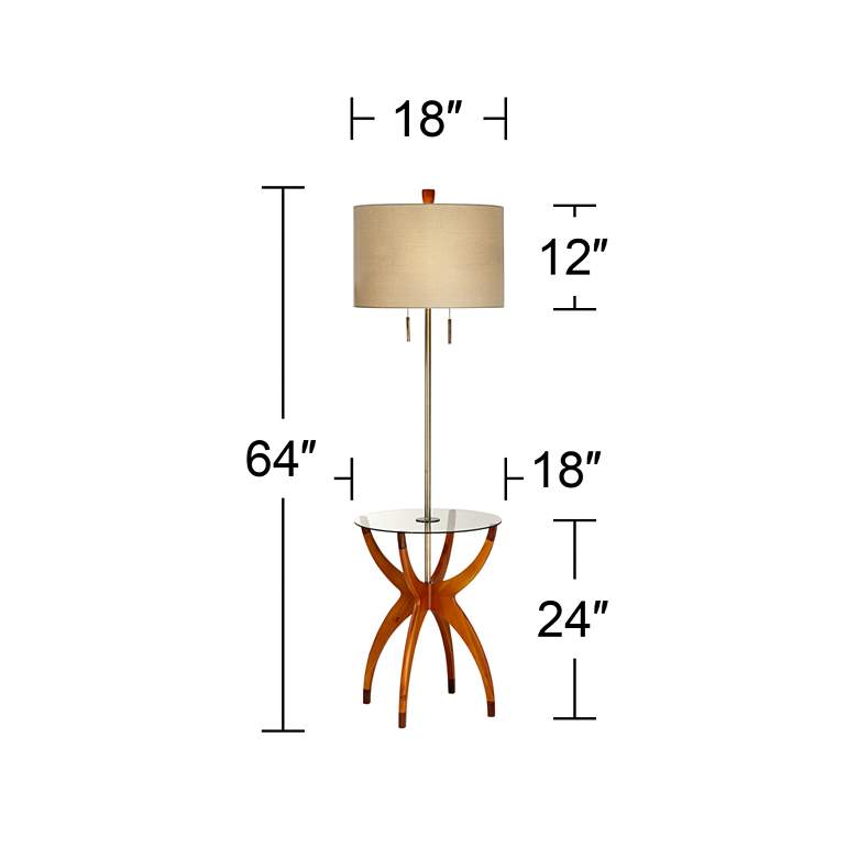 Vanguard Floor Lamp with Glass Tray Table