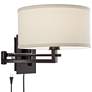 Possini Euro Aluno Bronze Swing Arm Wall Lamp