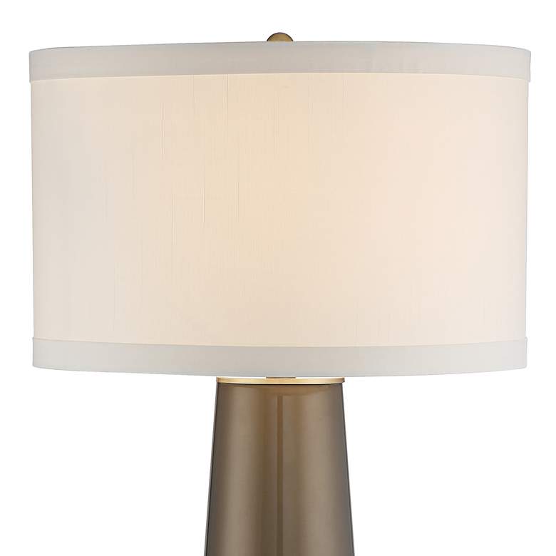 Karen Dark Gold Glass Table Lamp with Round Black Marble Riser
