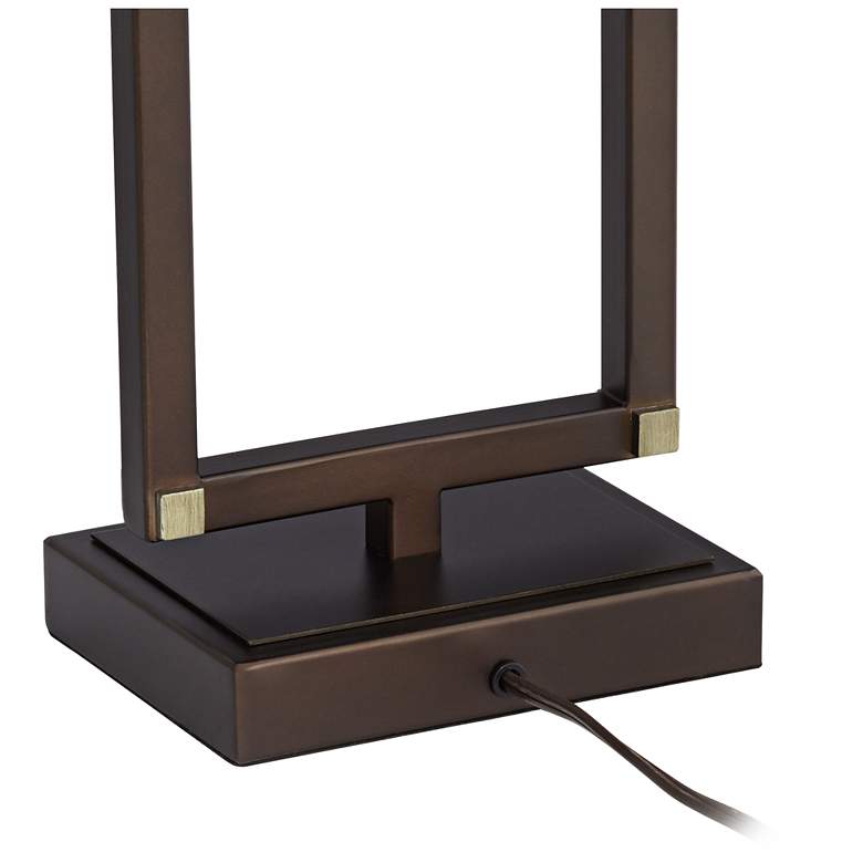 Lantern Rubbed Bronze and Metal Mesh Tall Accent Table Lamp
