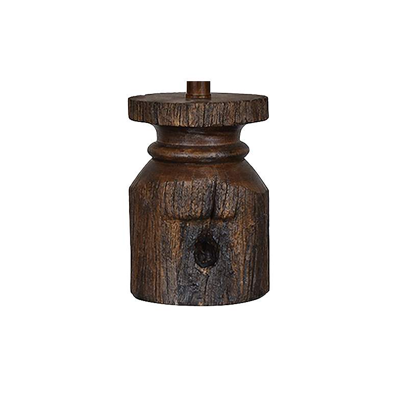 Crestview Collection Barn Post Rustic Wood Accent Table Lamp