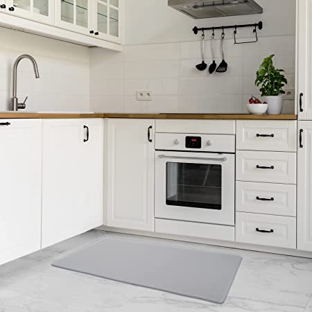 Visenta Kitchen Mat Enterway Floor Mat Housework Cushioned Anti Fatigues Standing Kitchen Decor Washing Room New Waterproof Non Skid Washable Rubber Sink Bottom Foam 17.3x29.5in(Brown)