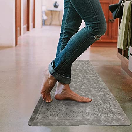 HEBE Oversized Kitchen Mat Thick Cushioned Anti Fatigue Floor Mat Waterproof Non Slip Standing Mat Comfort Kitchen Rug Runner Mat for Sink,Standing Desk,Laundry Room Mat 20"x52"