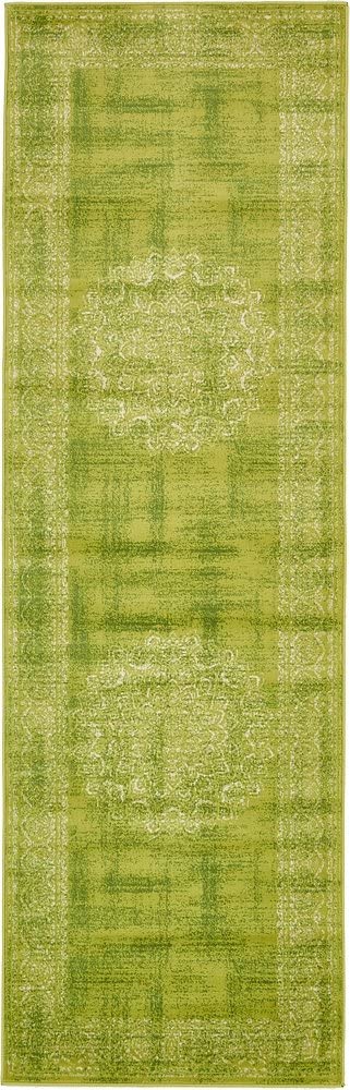 Modern Traditional Vintage Distressed Light Green Soft Area Rug