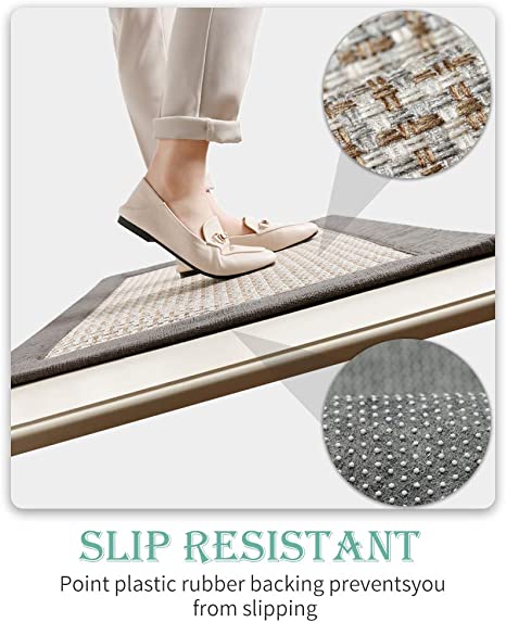 Kitchen Rugs and Mats Non Skid Washable, Absorbent Rug for Kitchen, Large Kitchen Floor Mats for in Front of Sink, 2 PCS Set 20"x32"+20"x48"