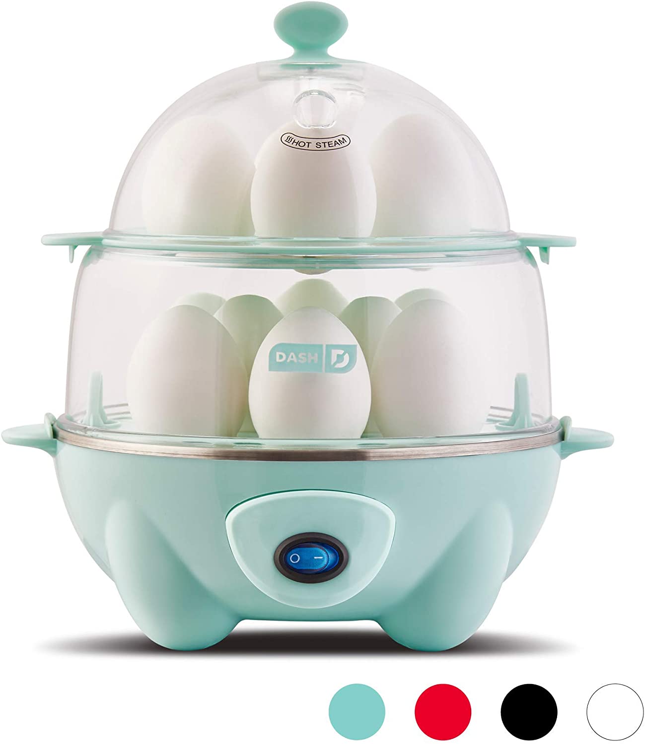 DASH Rapid Egg Cooker: 6 Egg Capacity Electric Egg Cooker for Hard Boiled  Eggs, Poached Eggs, Scrambled Eggs, or Omelets with Auto Shut Feature 