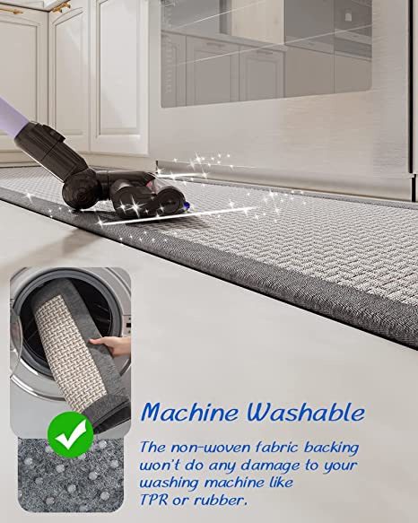 Kitchen Floor Mats for in Front of Sink Kitchen Rugs and Mats Non-Skid Twill Kitchen Mat Standing Mat Washable