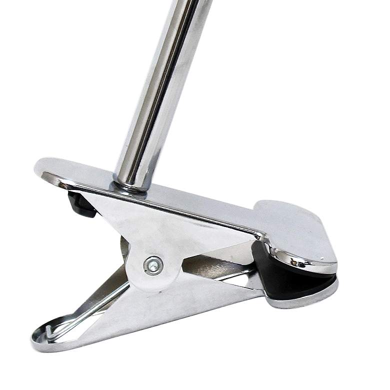Adapt Brushed Nickel Flexible Portable Clip Light Desk Lamp
