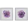Purple Ladies Rose 29 1/4" High 2-Piece Framed Wall Art Set
