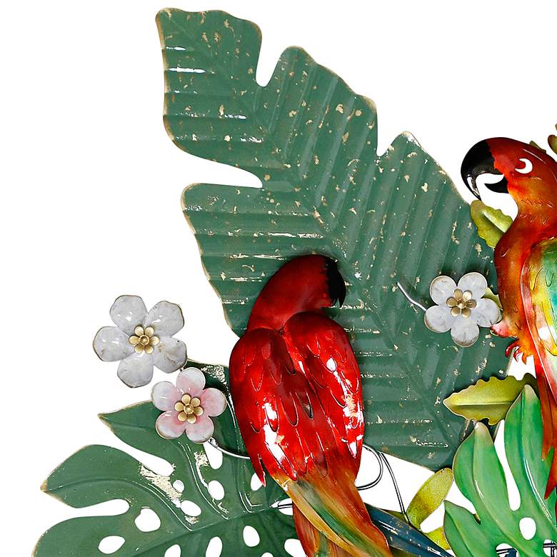 Anya Tropical Duo Birds 32" Wide Metal Wall Art