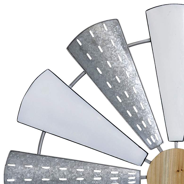 Blaire Windmill 42" Wide Round Metal Wall Art