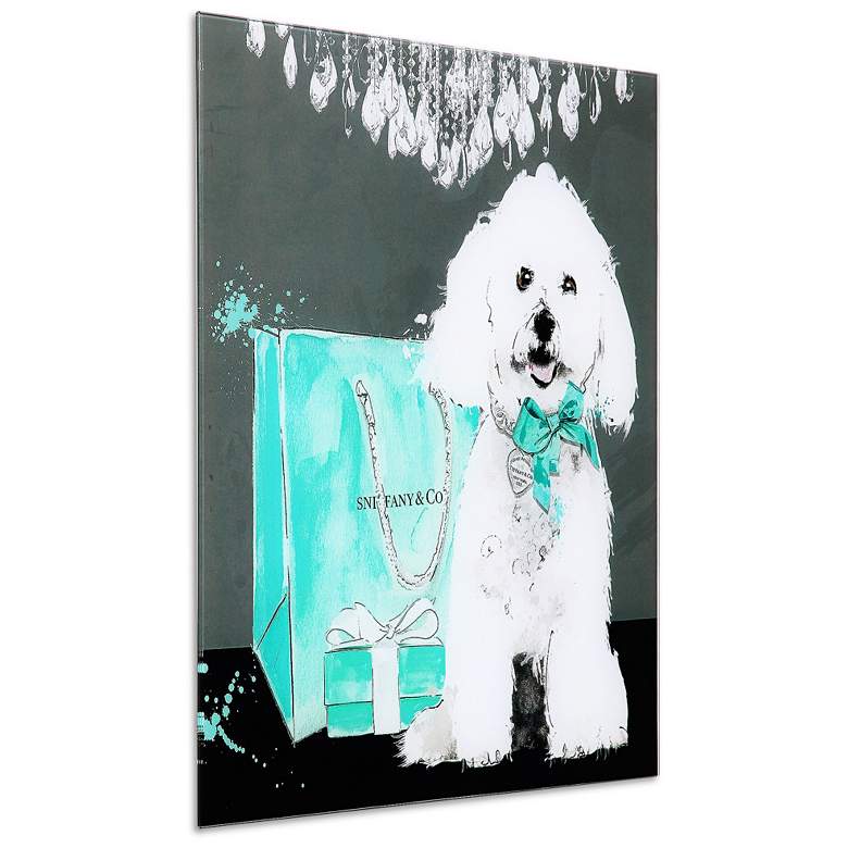 Blue Ribbon Bichon Frise Dog 20" Square Wall Art