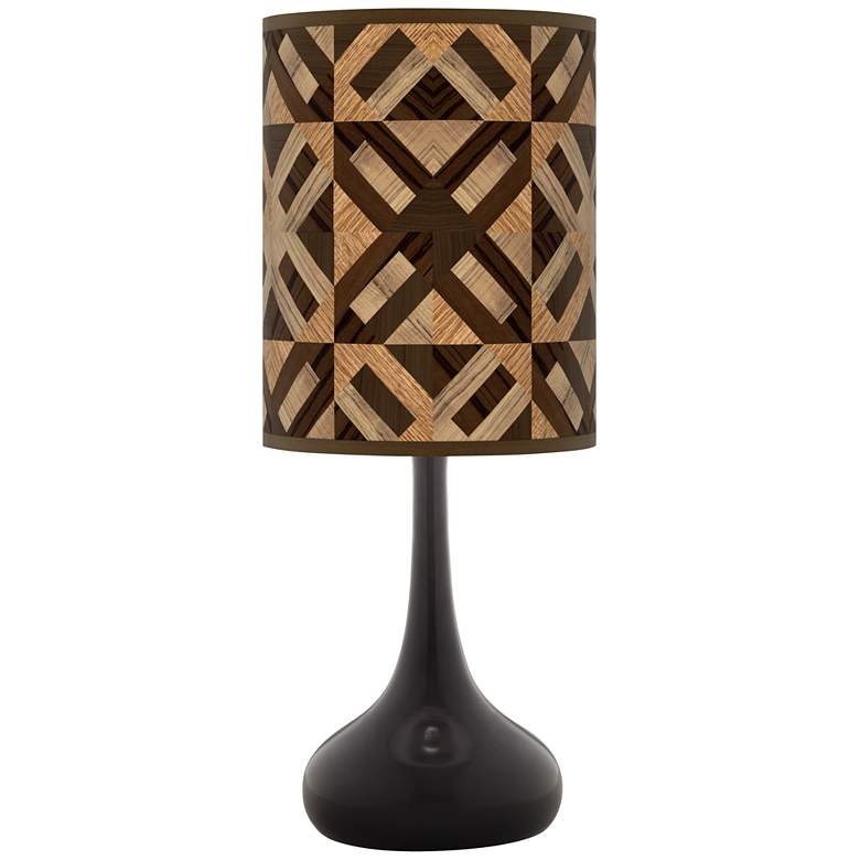 American Woodwork Giclee Black Droplet Table Lamp