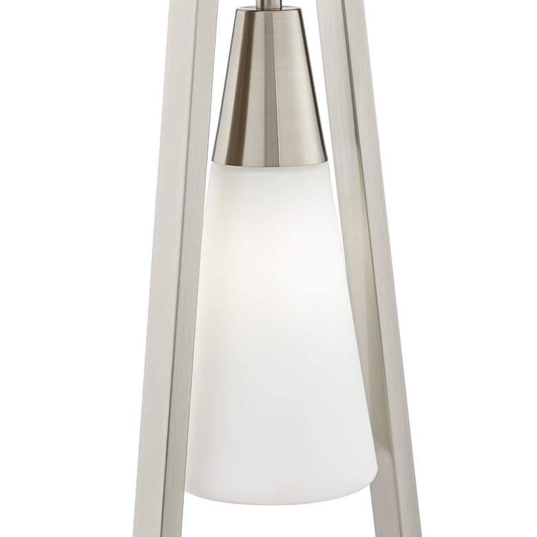 Iso Metal and Glass Lantern Table Lamp with Night Light