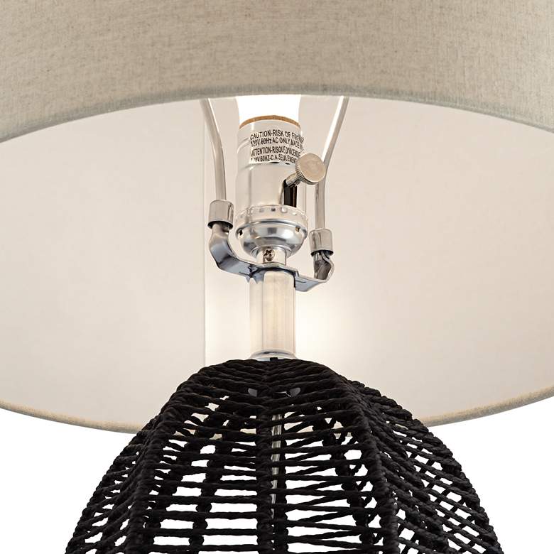 Aria Black Rope Cage Table Lamp