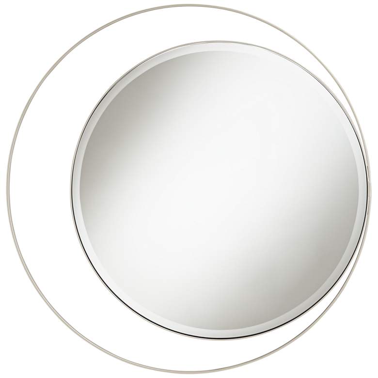 Possini Euro Keri 31 1/2" Silver Asymmetrical Wall Mirror