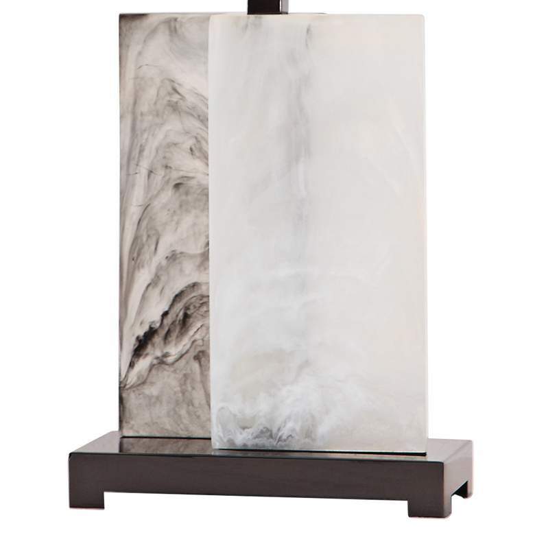 Vanda White Rectangular Slabs Table Lamp