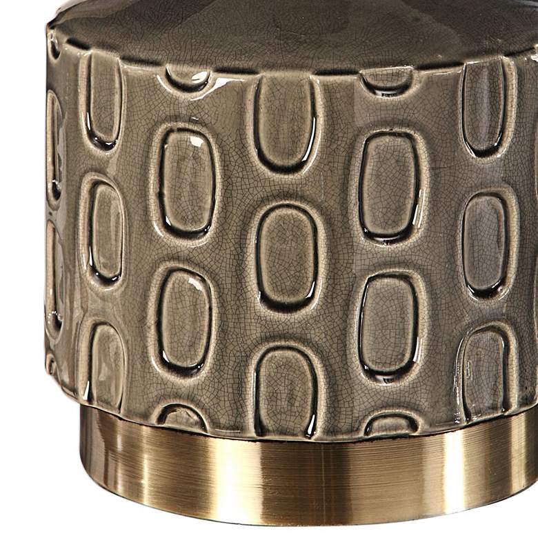 Darrin Crackled Gray Glaze Ceramic Table Lamp