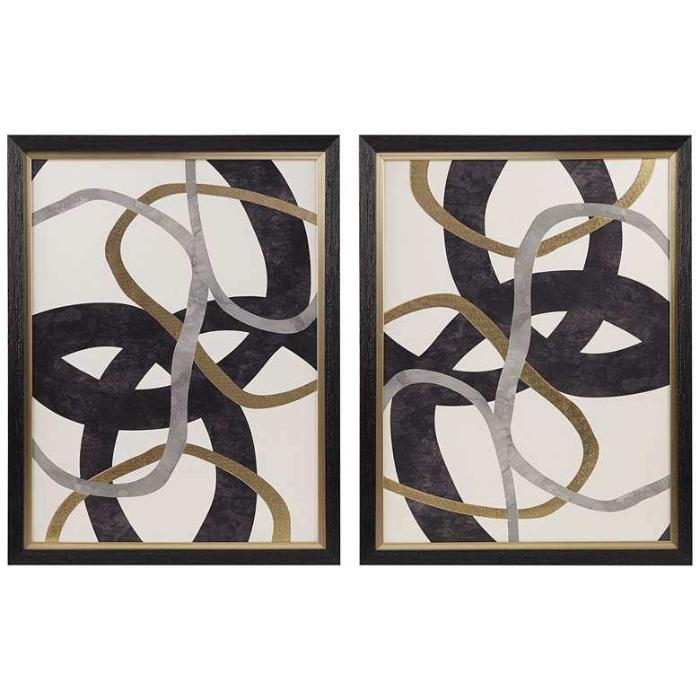 Moving Midas 26 3/4" High Framed Canvas Wall Art Set of 2