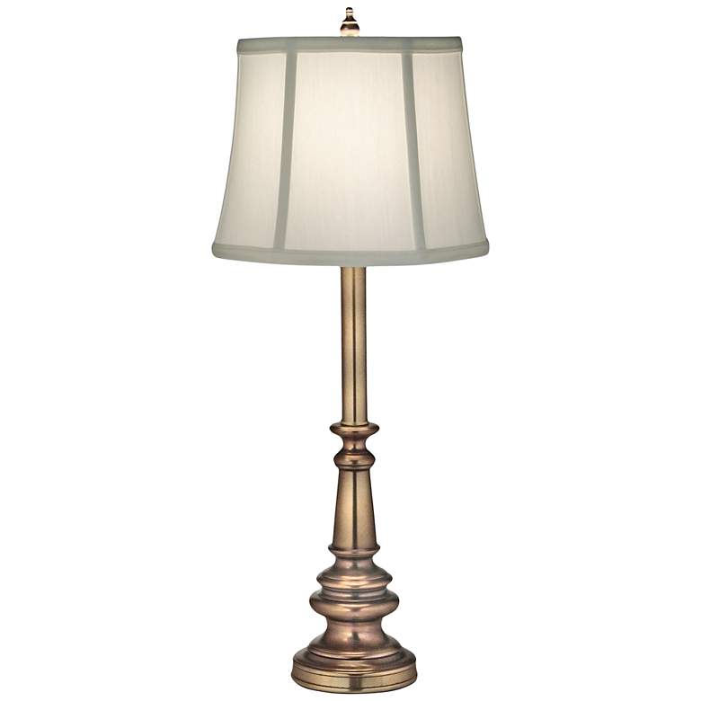 Ivory Shadow Antique Brass Table Lamp