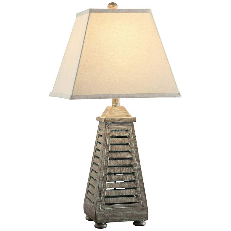 Crestview Collection Shutter Tower Night Light Table Lamp