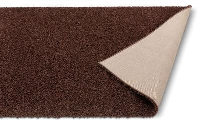 Plain Coffee Bean Contemporary Shag Area Rug