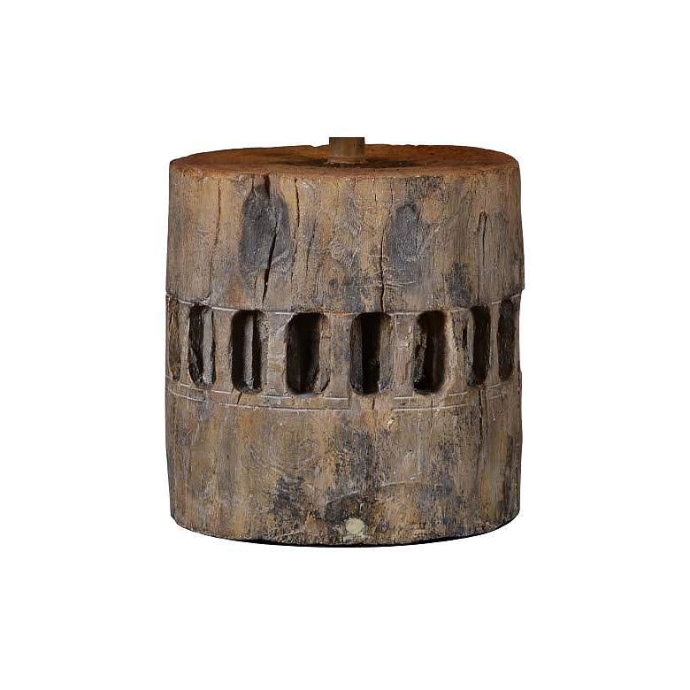 Decklin Weathered Wood Accent Table Lamp