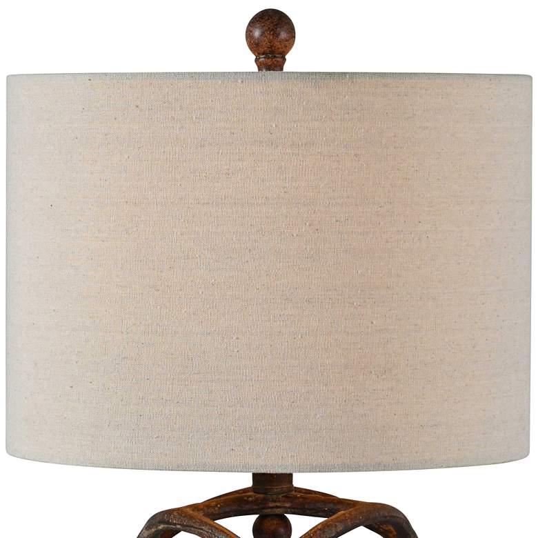 Duncan Antique Bronze Open Cage Accent Table Lamp