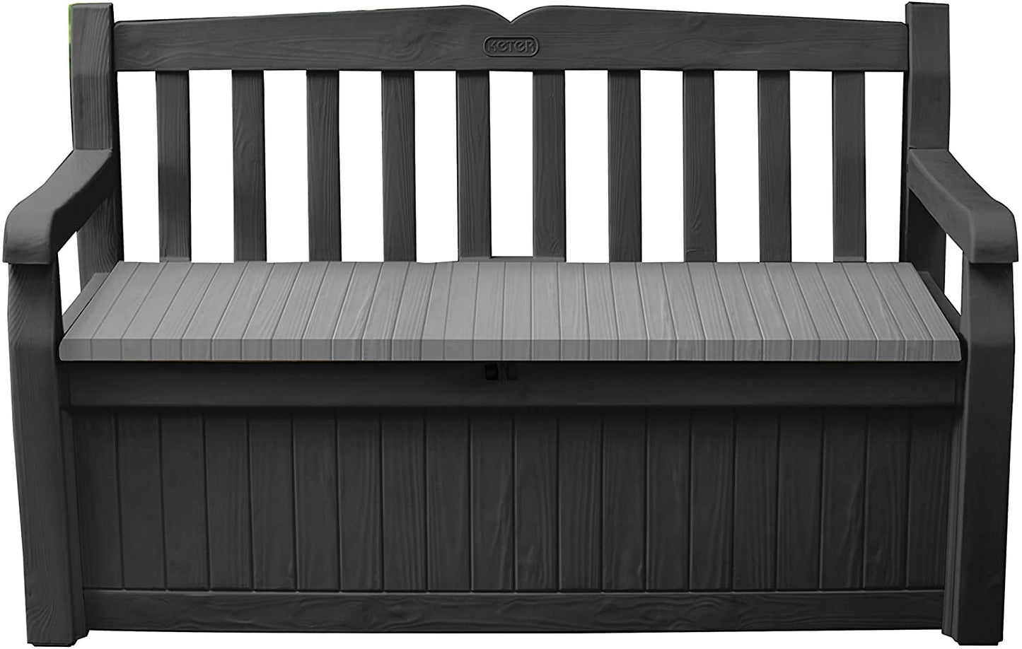 Solana 70 Gallon Storage Bench Deck Box for Patio Furniture, Front Porch Decor and Outdoor Seating – Perfect to Store Garden Tools and Pool Toys, Brown