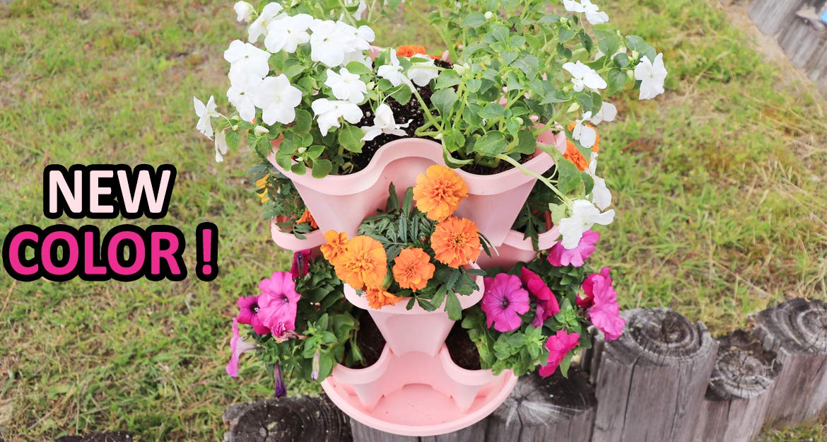 3 Tier Stackable Garden Indoor/Outdoor Planter Set - Self Watering