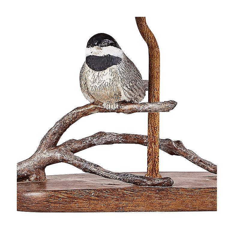 Birdie Songbird 12" High Rustic Cottage Table Lamp with Linen Shade