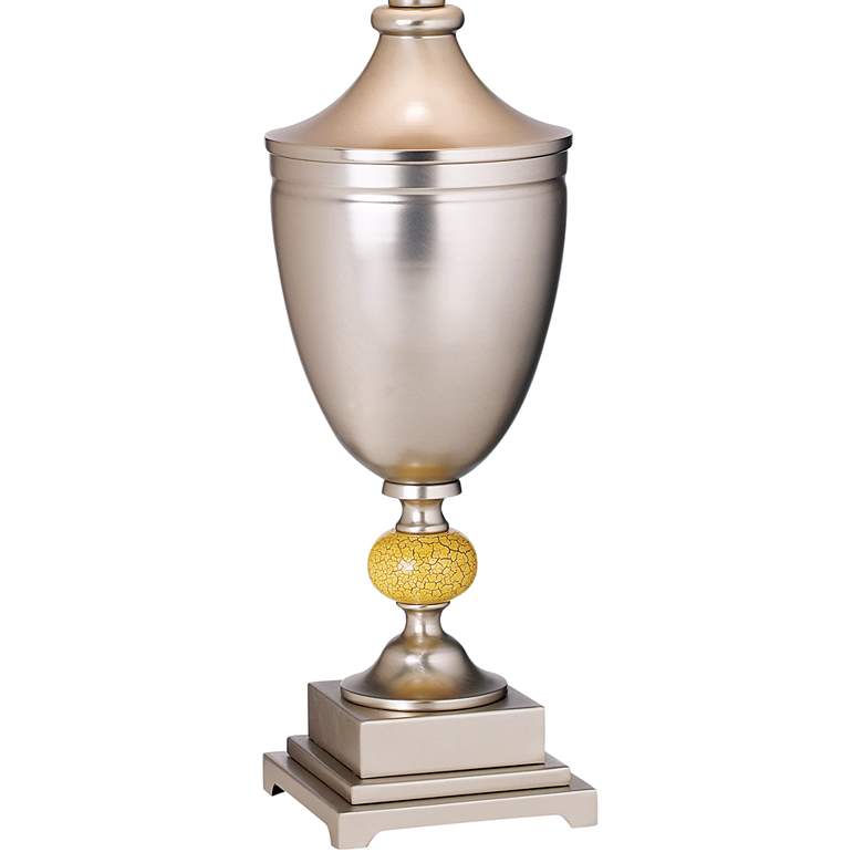 Freda Brushed Nickel Traditional Urn Table Lamps Set of 2