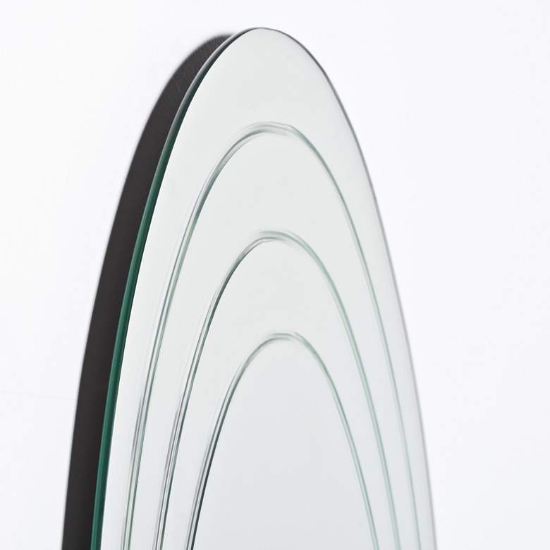 Hanna 23 1/2" x 31 1/2" Oval Frameless Bathroom Wall Mirror