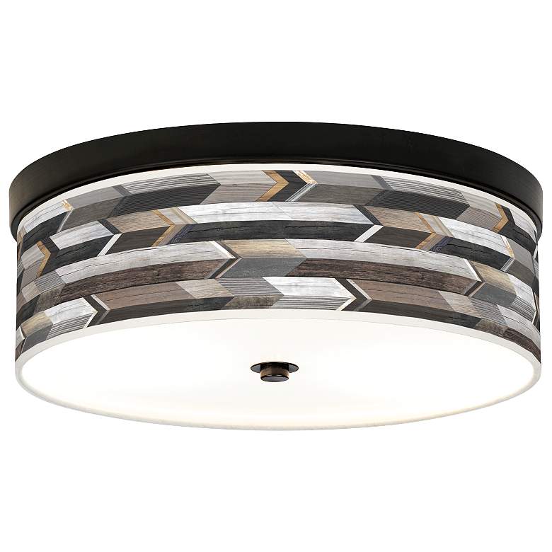 Woodwork Arrows Giclee Energy Efficient Bronze Ceiling Light