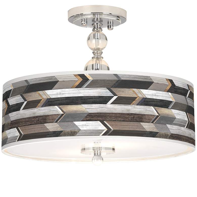 Woodwork Arrows Giclee Glow 14" Wide Ceiling Light