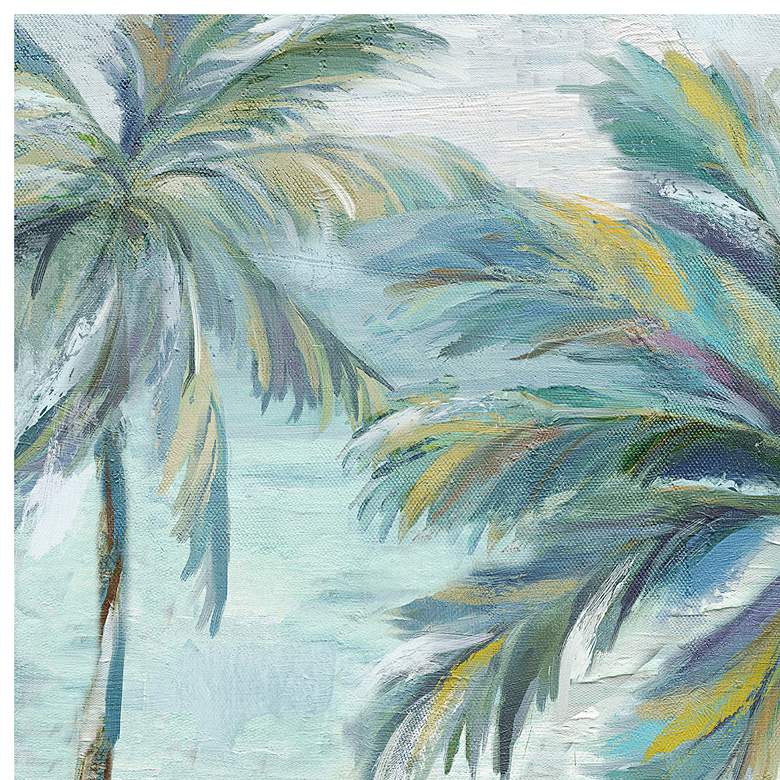 Coastal Palm 2 24" Square Outdoor Canvas Wall Art