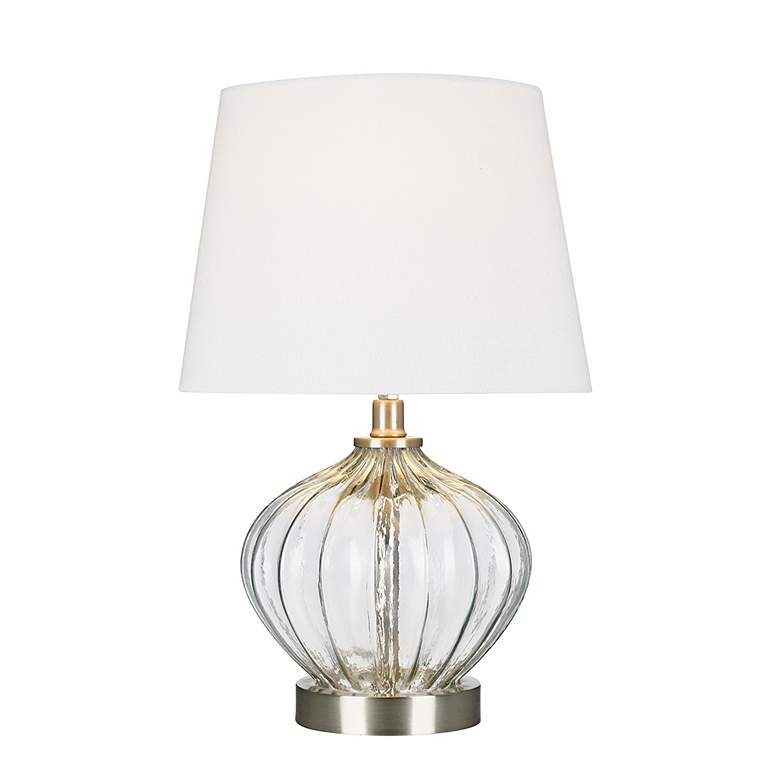 Clear Glass 16 1/2" High Accent Table Lamp with LED Bulb