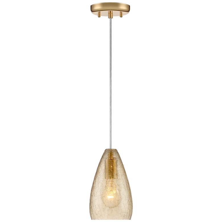 Possini Euro 5" Wide Crackle Glass Mini Pendant