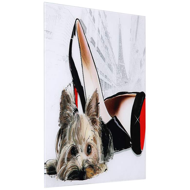 Red Soles 20" Square Reverse Printed Glass Wall Art